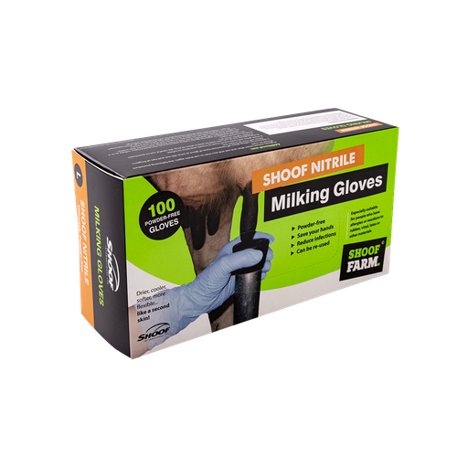 [204631] Milking Gloves Shoof Nitrile Lg/100