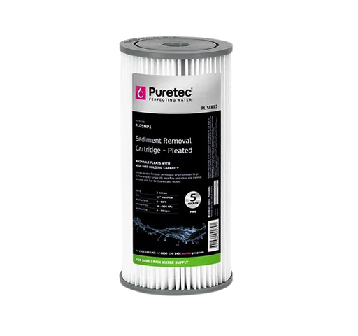 [PL05MP1] Pleated Sediment Cartridge 5 Micron 10" x 4.5" Puretec