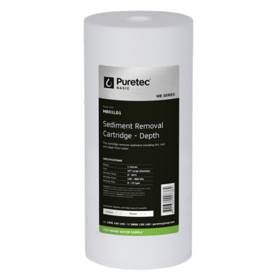 [MB01LD1] Melt Blown Sediment Large Diameter 10 inch 1 Micron Cartridge Puretec