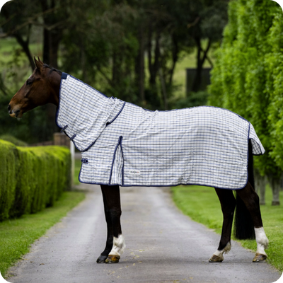 [RUGSUMCOMB7184] Horse Rug Summer Rip-Stop Cotton Combo 5'3 (Eureka)