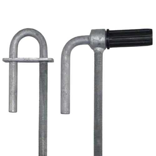 [FG3E400] Fitting Rotech 400mm Bolt Thru Timber Post Gate Kit