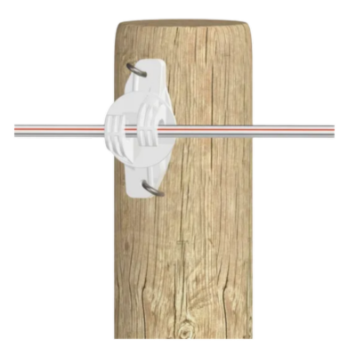 [INSGWWOOEA] Insulator Wide Jaw Claw Wooden Post White G67614 Gallagher EA
