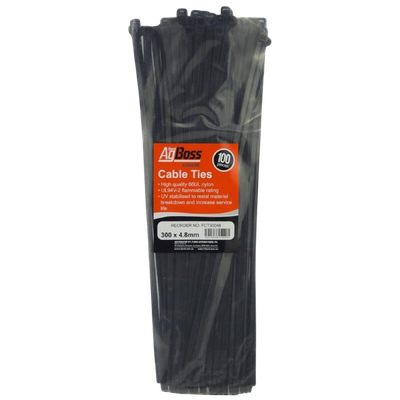 [CABTIE300X4.8X100PC] Cable Tie 300mm x 4.8mm 100pk AgBoss