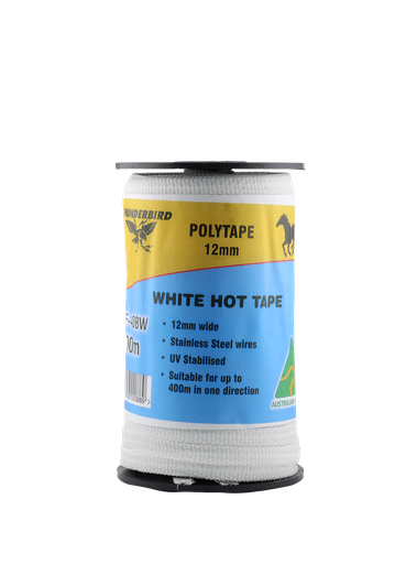 [HOTTP200MTH] Poly Tape 200m White 12mm EF40BW Thunderbird