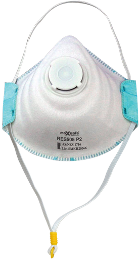 [RES505C-3] Respirator P2 with Valve and Active Carbon Filter 3 Pk Techware RES505C-3