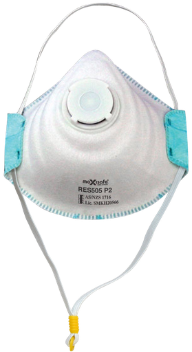 [RES505] Respirator P2 with Valve and Active Carbon Filter 10 Pk Techware