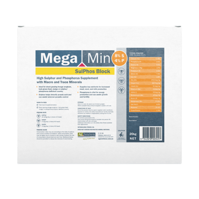 [AGSMMLBSP20KG] MegaMin Lick Block SulPhos Block 20kg