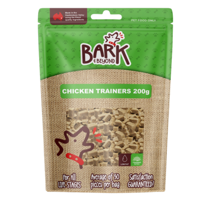 [BBCHICKTRAIN200G] Bark & Beyond Chicken Trainers 200g