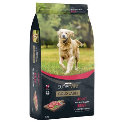 [DOGSUPVITBEEF20KG] Supervite Gold Label Beef 20kg