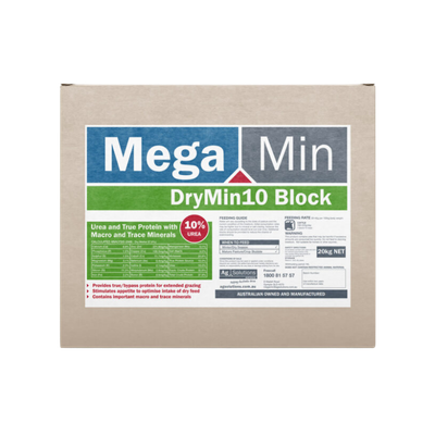 [AGSMMLBDRYMIN1020KG] MegaMin Lick Block10% Urea DryMin 20 Kg