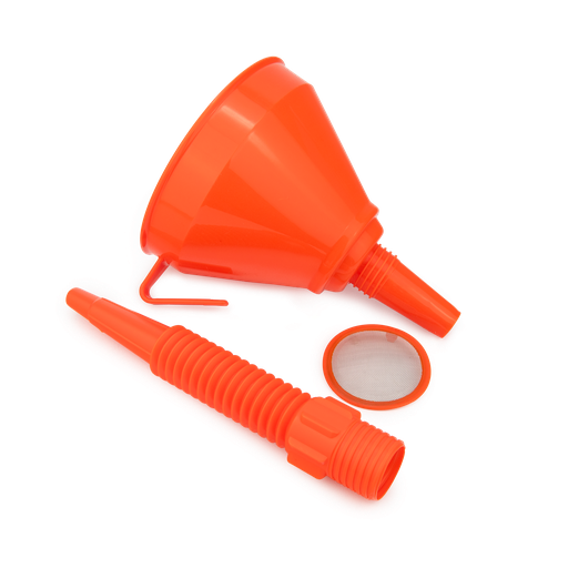 [A3148] Orange Funnel Plastic w/ Flexi Spout 160mm