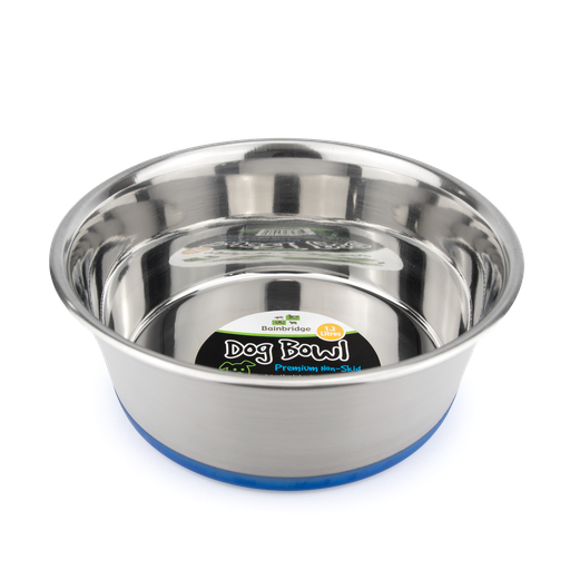 [A7077] Bainbridge Dog Bowl Stainless Steel Non-Skid Base 525ml